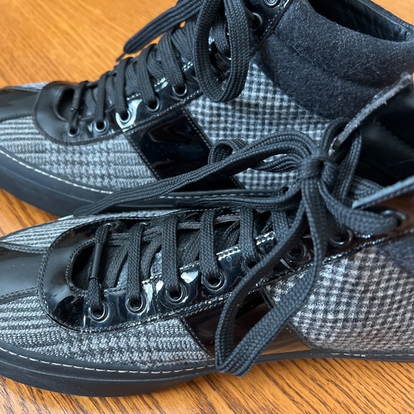 Jimmy Choo Limited Edition Belgravia Leather/Flannel High Tops - EUC - Picture 8 of 14